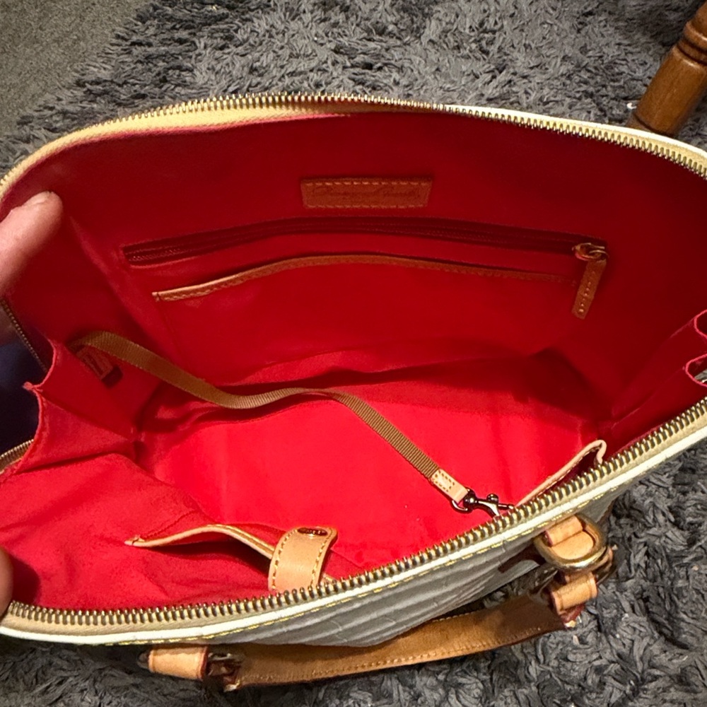 Dooney & Bourke Croc Embossed Satchel with Dust bag - Picture 5 of 7